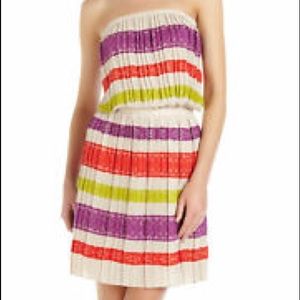 BCBGMaxazria Mateo Multi-color Off Shoulder dress